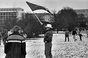 Letna: Demonstration - people - Letna