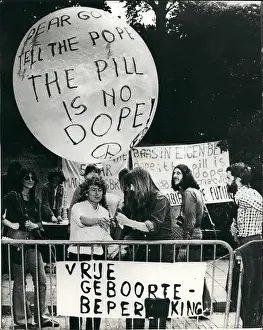 Contraception: Demonstration against Pope's banning of the Pill