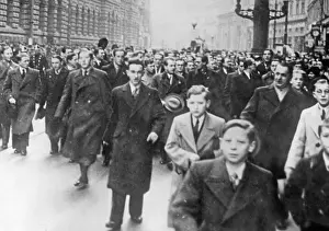 Demo: Demonstration in Prague, 1930s