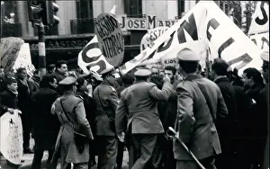 Uruguayan: Demonstration by press workers in Montevideo, Uruguay
