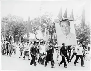 Harbin: demonstration - protest - Mao Zedong - China - historical