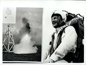 Descended: Demonstration of rocket fired escape seat, Oxfordshire