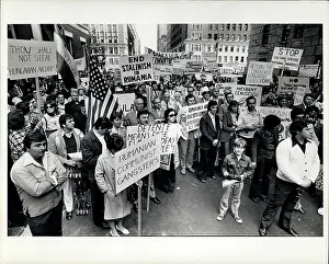Hungarians: Demonstration against Romanian oppression, New York, USA
