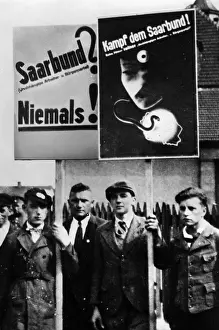 Saarland: Demonstration against the Saarbund, 1935