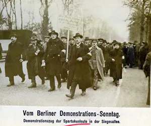 Insurgent: Demonstration of Spartacists in the Siegesallee, 1918