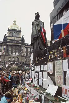 Josek: Demonstration - St. Wenceslas statue - candles