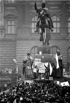 St Wenceslas: Demonstration - St.Wenceslas statue