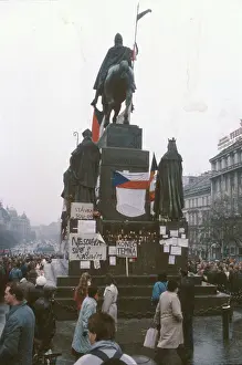 St Wenceslas: Demonstration - St.Wenceslas statue