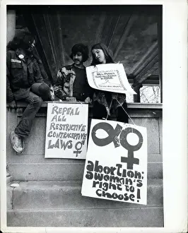 Abortion: Demonstration in support of abortion rights, New York, USA