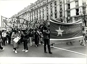 Caledonia: Demonstration supporting New Caledonia independence