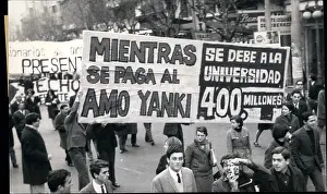 Uruguayan: Demonstration by university students in Uruguay