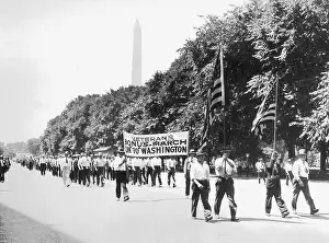 Allocated: Demonstration of war veterans in Washington, 1932