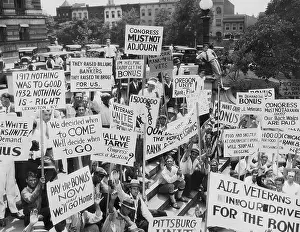 Allocated: Demonstration of war veterans in Washington, 1932