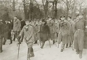 Disability: Demonstration of war wounded, 1919