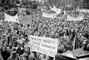 Mazanec: Demonstration - Wenceslas square