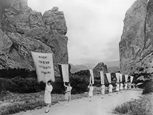 Feminism: Demonstration for Women's Rights in Colorado Springs, 1923