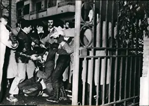 Thrown: Demonstrations in Algiers on arrival of French PM Guy Mollet