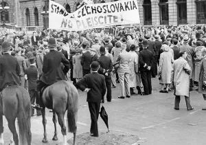 Proceeds: Demonstrations against Hitler in London, 1938