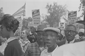 Minority: Demonstrators holding signs during the March