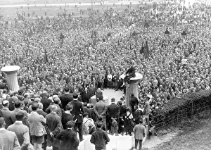 Auer: Demonstrators in the Theresienwiese, Munich, Germany