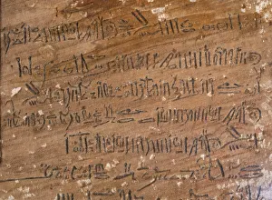 Jabal: Demotic script, Speos of Horemheb, Gebel el-Silsila, Egypt
