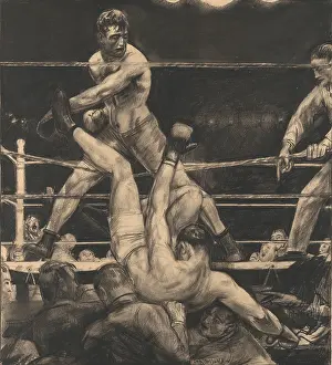 Heavyweights: DEMPSEY THROUGH THE ROPES, by George Bellows, 1923