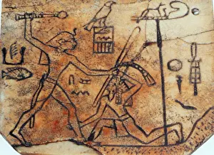 3000: Den Striking Down Asiatic Tribesman, 3000 BC