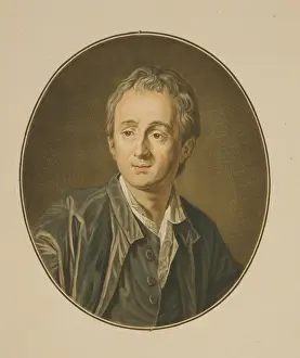 Diderot: Denis Diderot, head-and-shoulders portrait, facing slightly