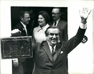 Healey: Denis Healey, Chancellor of the Exchequer, budget day