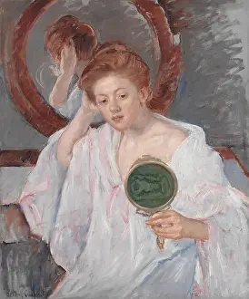 Painterly: Denise at Her Dressing Table, by Mary Cassatt, 1908-9
