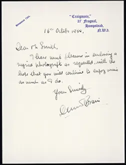 Enclosing: DENNIS BRAIN LETTER 1955
