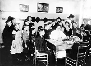 Dental: Dental check up in a school in Berlin, 1914