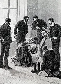 Treating: Dental surgeon with instruments in hand, waiting