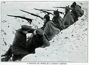 Pickelhaube: Dentist at work in a German trench