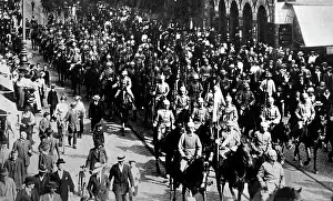Cavallery: Departure of Bavarian troops, 1914