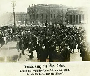 Neue: Departure of the Freikorps Bruessow, around 1919