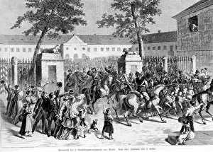 Dragoon: Departure of a regiment in Berlin during the war, 1870