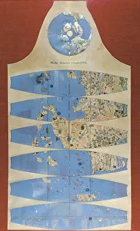 Meridian: Depiction of Asia in a globe built in Nuremberg
