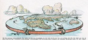 Pancake: Depiction of a flat planet Earth