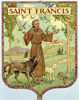 Wolves: A depiction of Saint Francis surrounded by animals