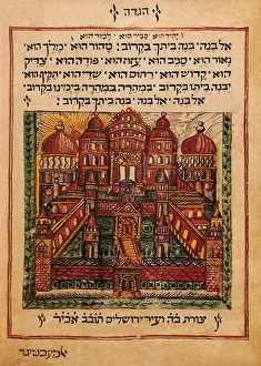 Manuscripts: Depiction of the Temple and the City of Jerusalem