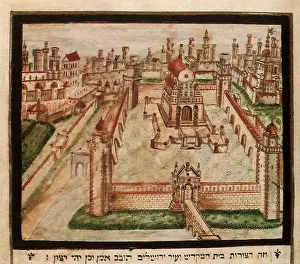 Manuscripts: Depiction of the Temple and the City of Jerusalem