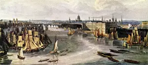 Clippers: Depiction of the Thames in the early 19th century