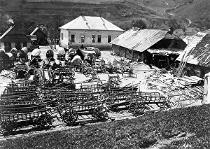 Carpathian: A depot in Alsoe-Verecke, 1915