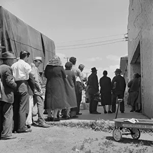 Surplus: Depression era relief line, San Leandro, California