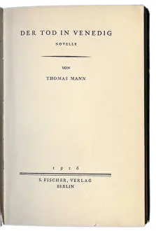 Novella: Der Tod in Venedig ('Death in Venice')
