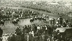 Exciting: Derby Day at Epsom racecourse, Epsom Downs, Surrey