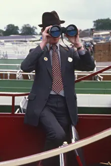 Derby Day - Looking through powerful binoculars