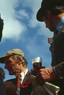 Punters: Derby Day -- punters with beer