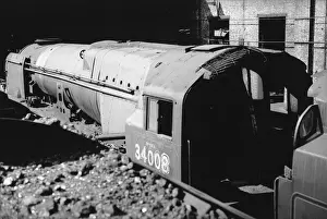 Elms: Derelict steam engine at Nine Elms Loco Yard